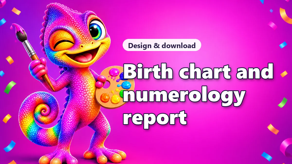 Birth chart and numerology with a PDF report