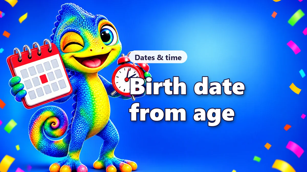 Find a birth date from an age