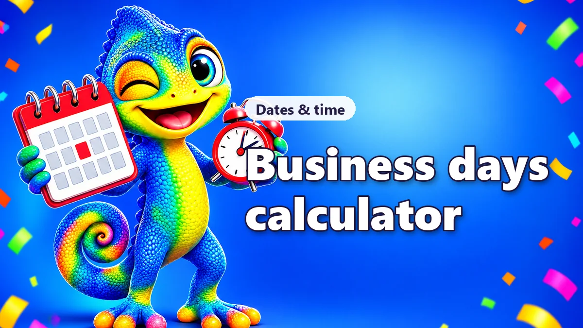 Business days calculator with federal holidays