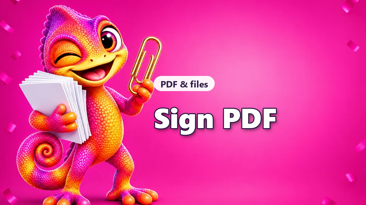 Create a signature and sign a PDF online