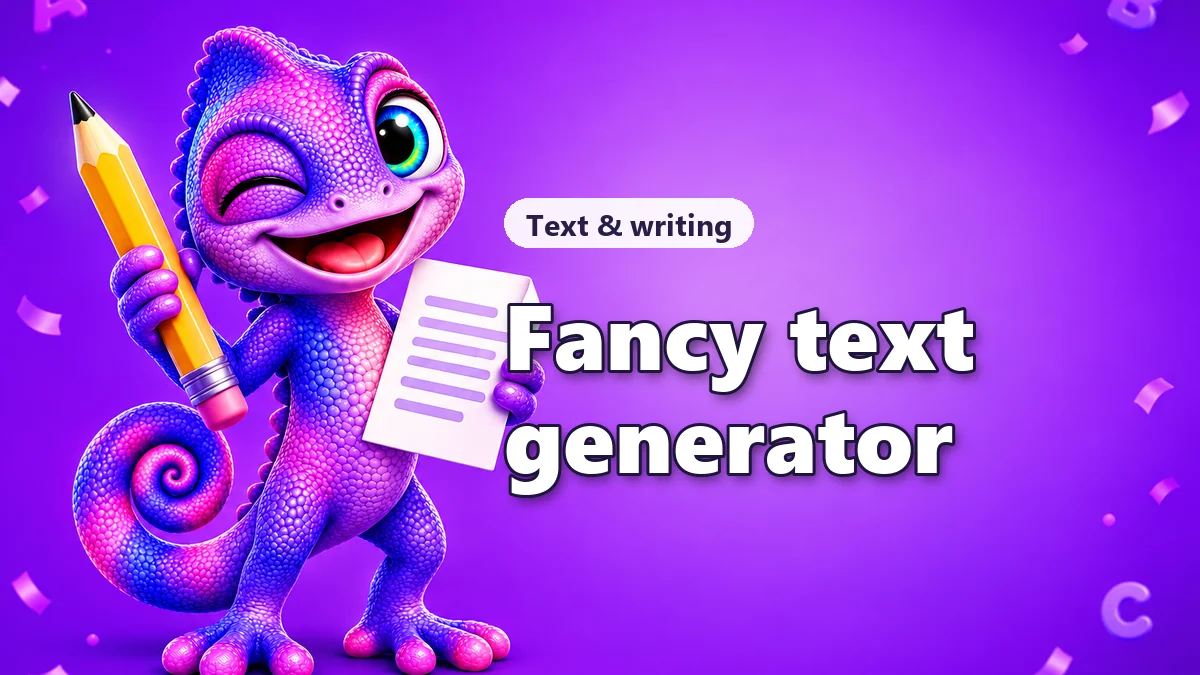 Fancy text generator and upside-down text