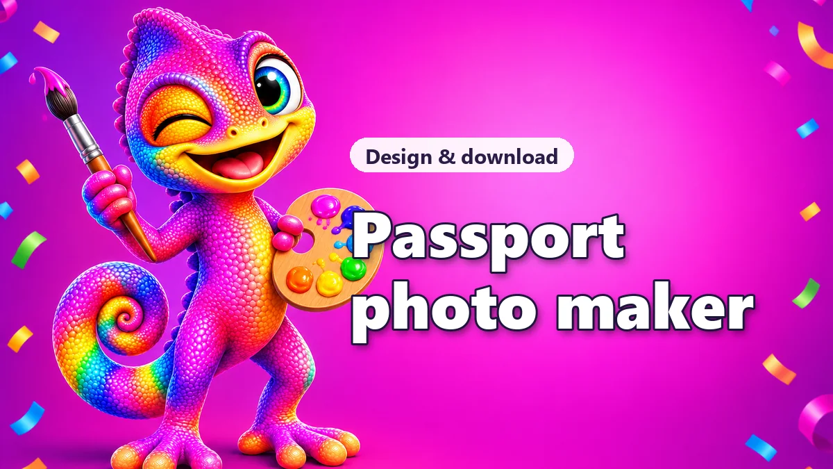 Passport photo maker and print sheet