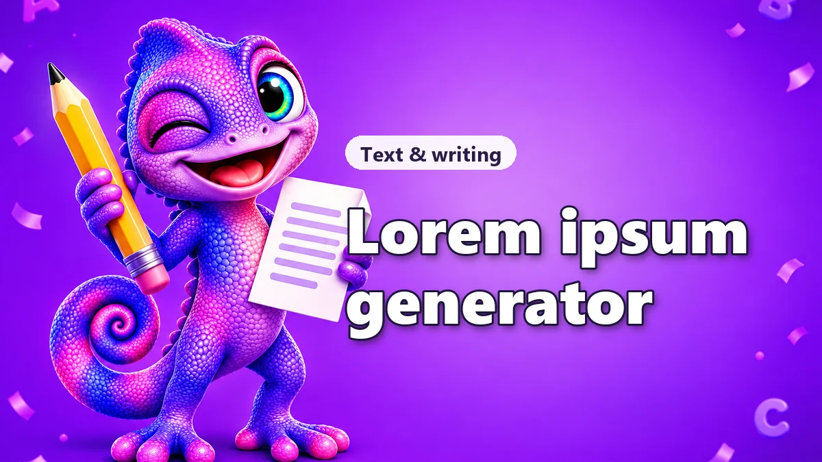Lorem ipsum placeholder text generator