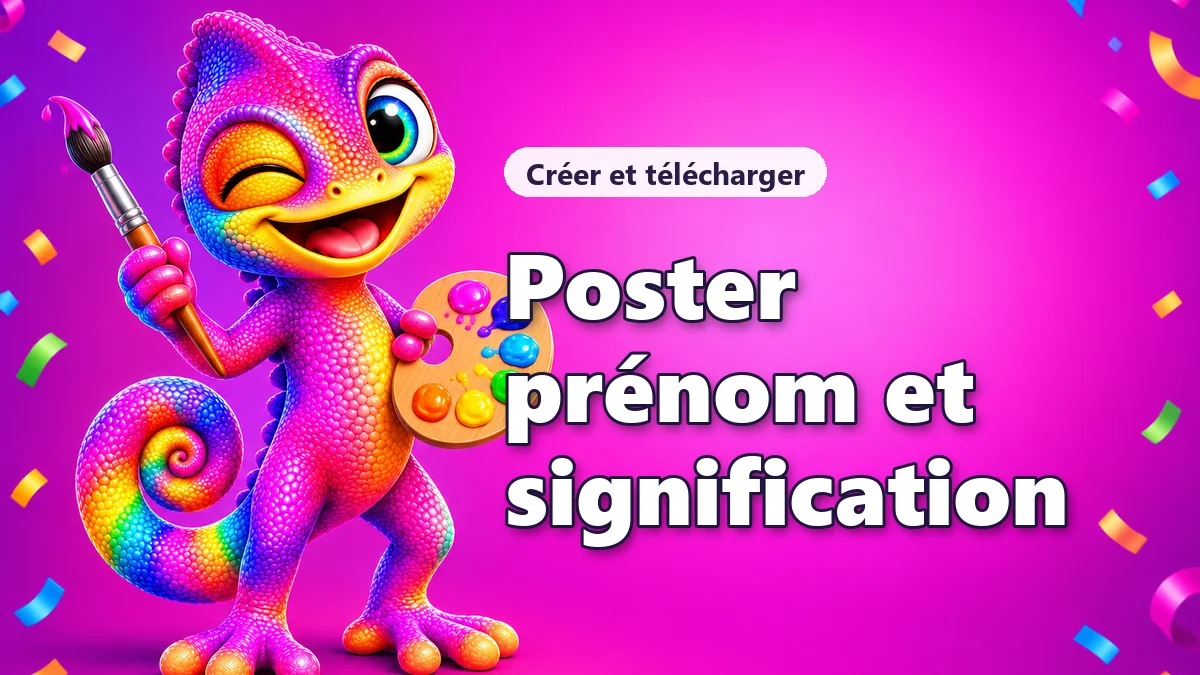 Créer un poster avec le sens d'un prénom