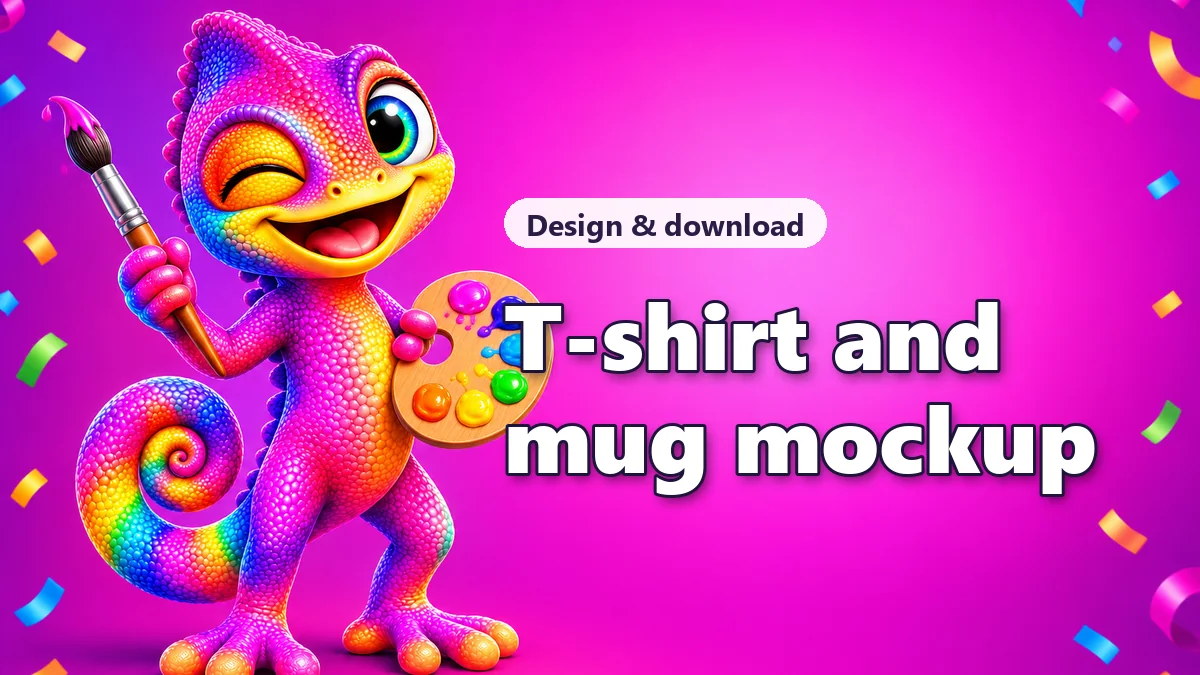 T-shirt and mug mockup generator