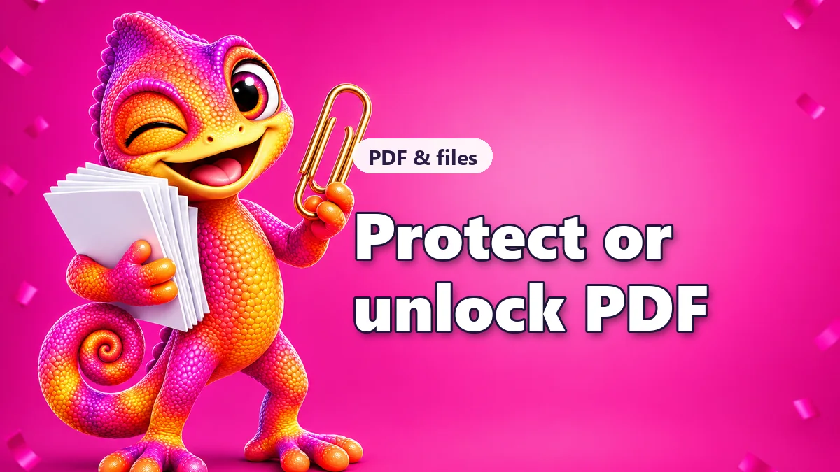 Protect a PDF with a password or unlock it