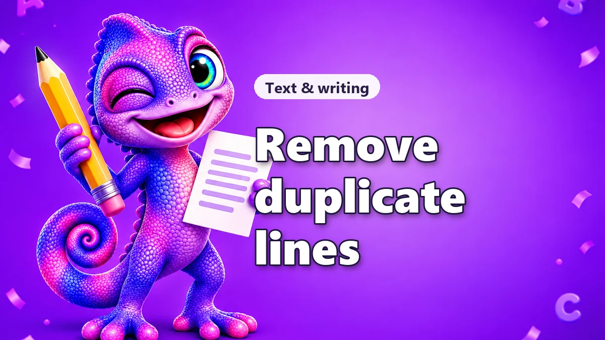 Remove duplicate lines from a list