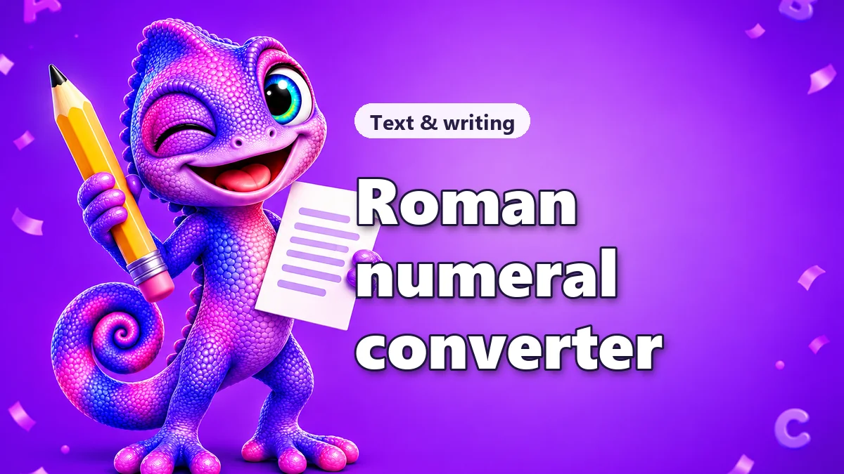 Roman numeral converter and chart