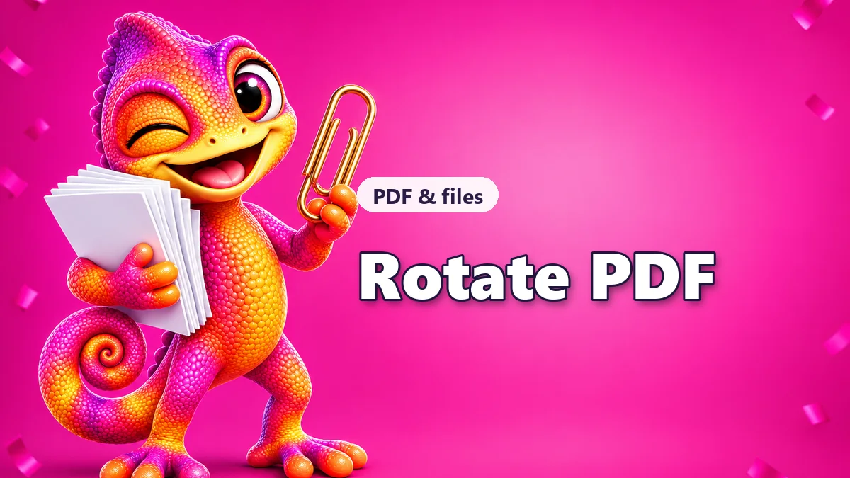 Rotate pages in a PDF