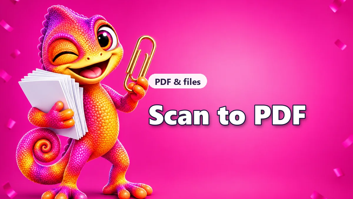Scan a document to PDF