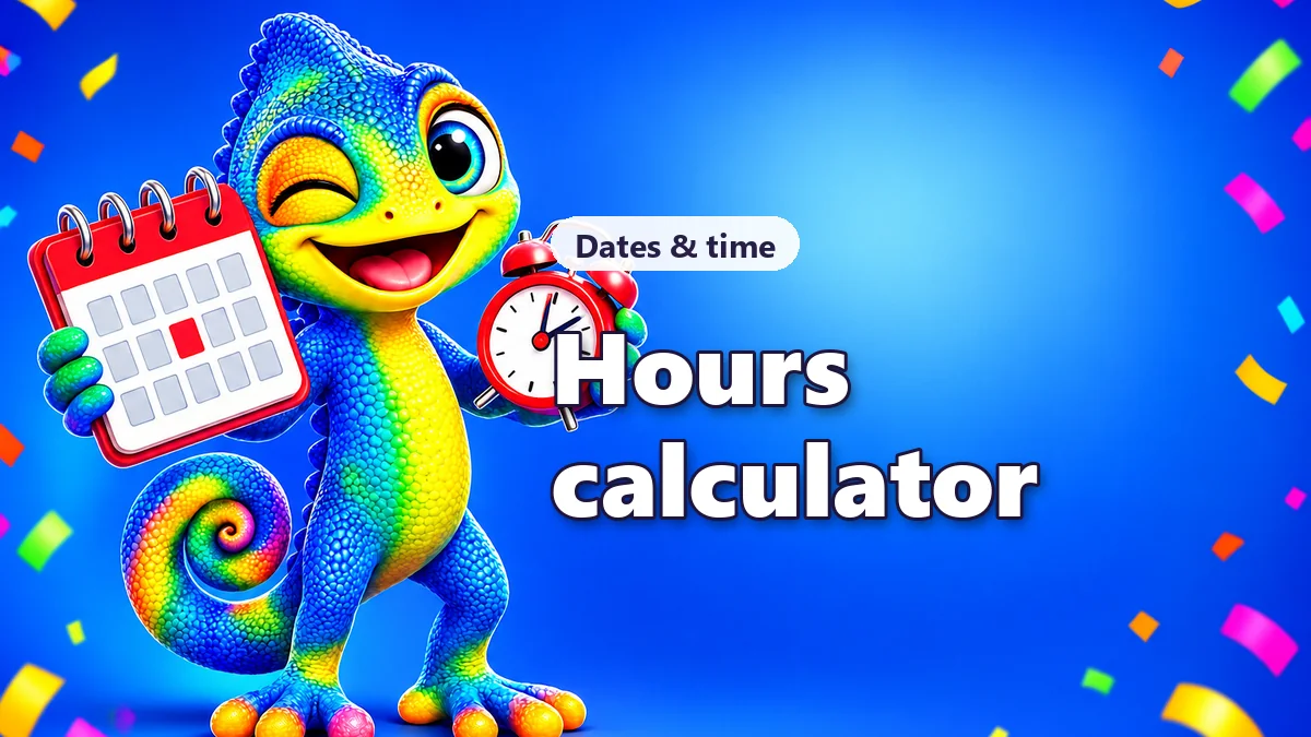 Hours calculator: time between two times