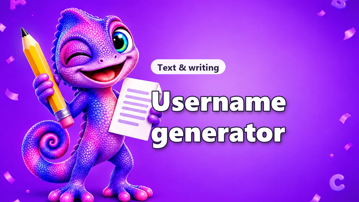 Username generator for games and social apps
