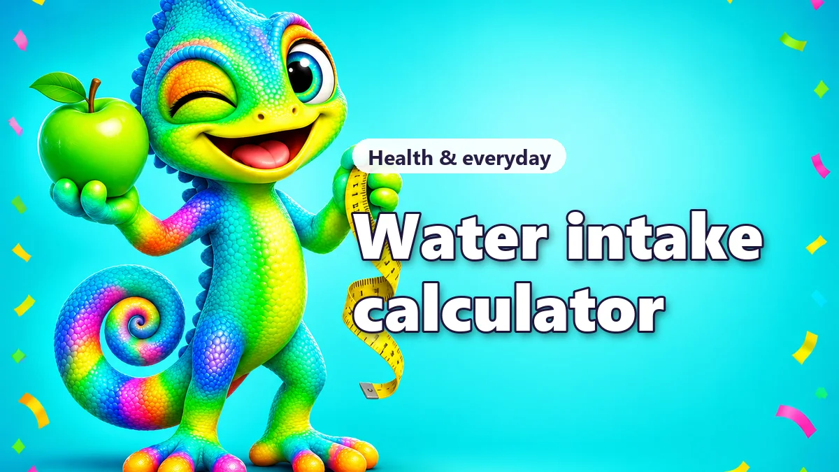 Daily water intake calculator