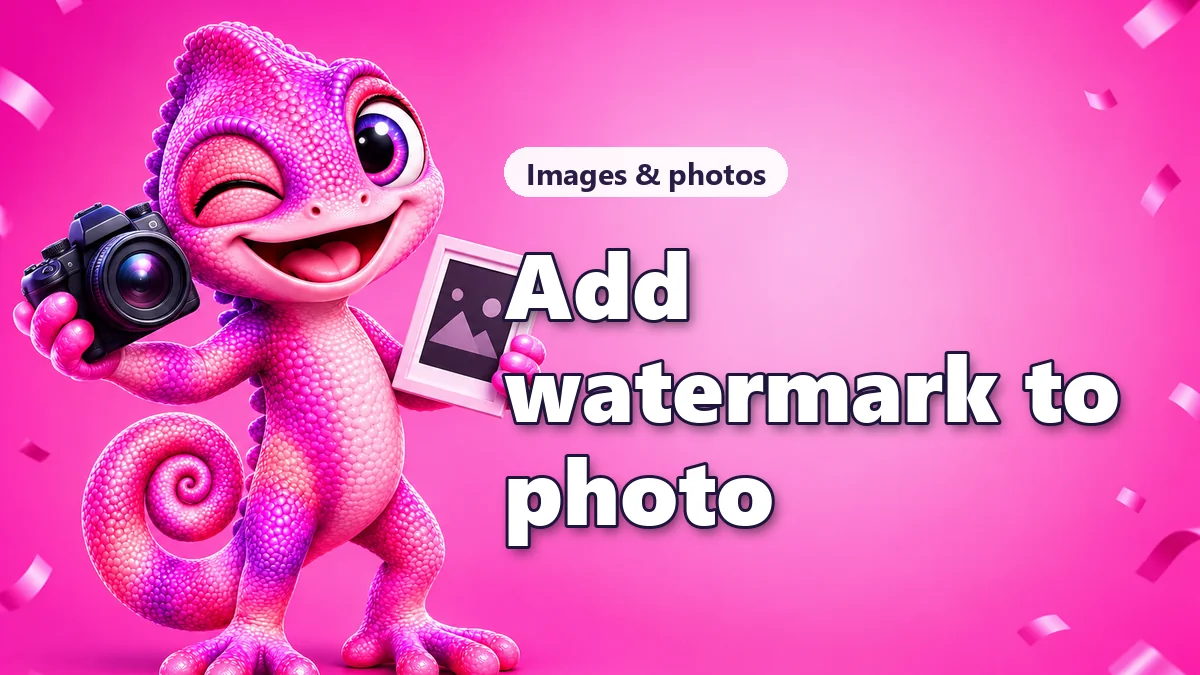 Add a watermark to your photos