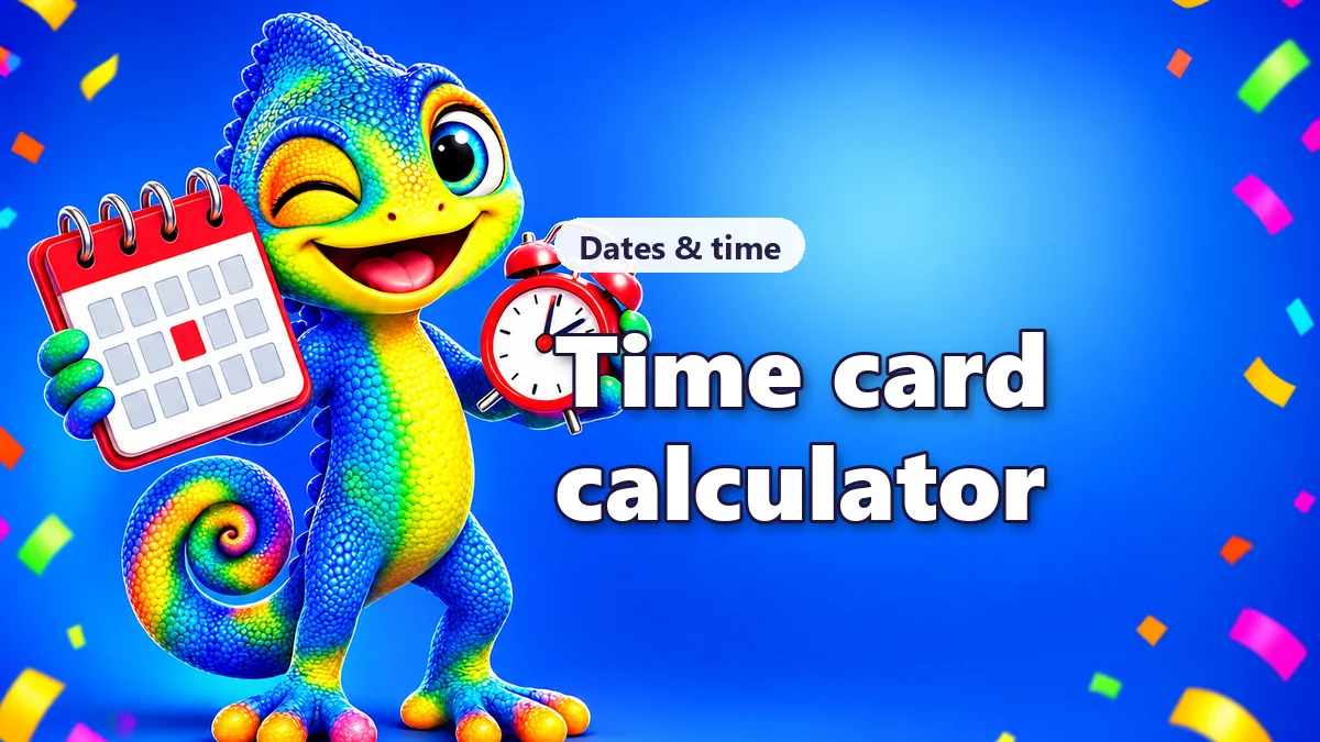 Weekly time card calculator